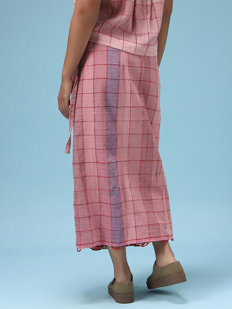 Pink Lungi Wrap Skirt BOTTOMS IRO IRO