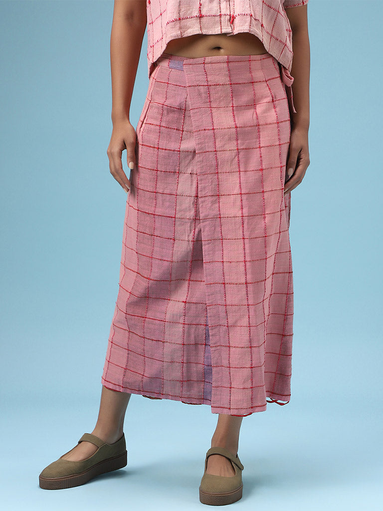 Pink Lungi Wrap Skirt BOTTOMS IRO IRO
