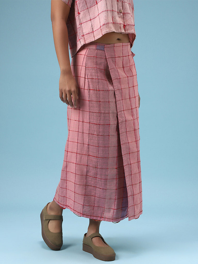 Pink Lungi Wrap Skirt BOTTOMS IRO IRO