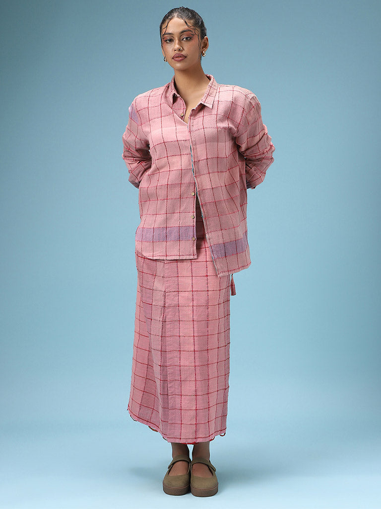 Pink Flush Upcycled Kala Cotton Shirt TOPS IRO IRO