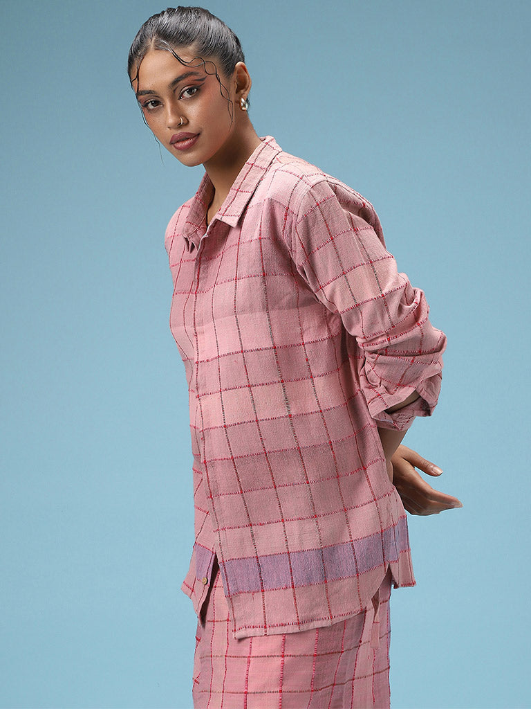 Pink Flush Upcycled Kala Cotton Shirt TOPS IRO IRO