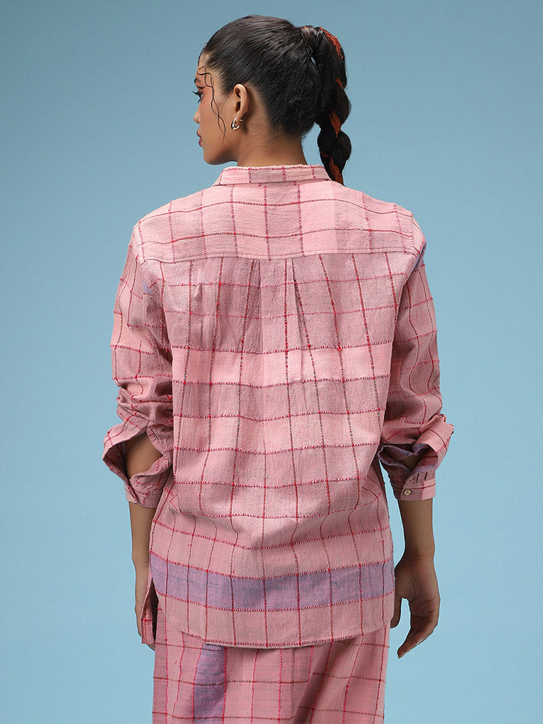 Pink Flush Upcycled Kala Cotton Shirt TOPS IRO IRO