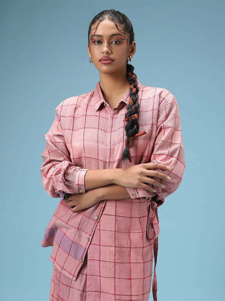 Pink Flush Upcycled Kala Cotton Shirt TOPS IRO IRO