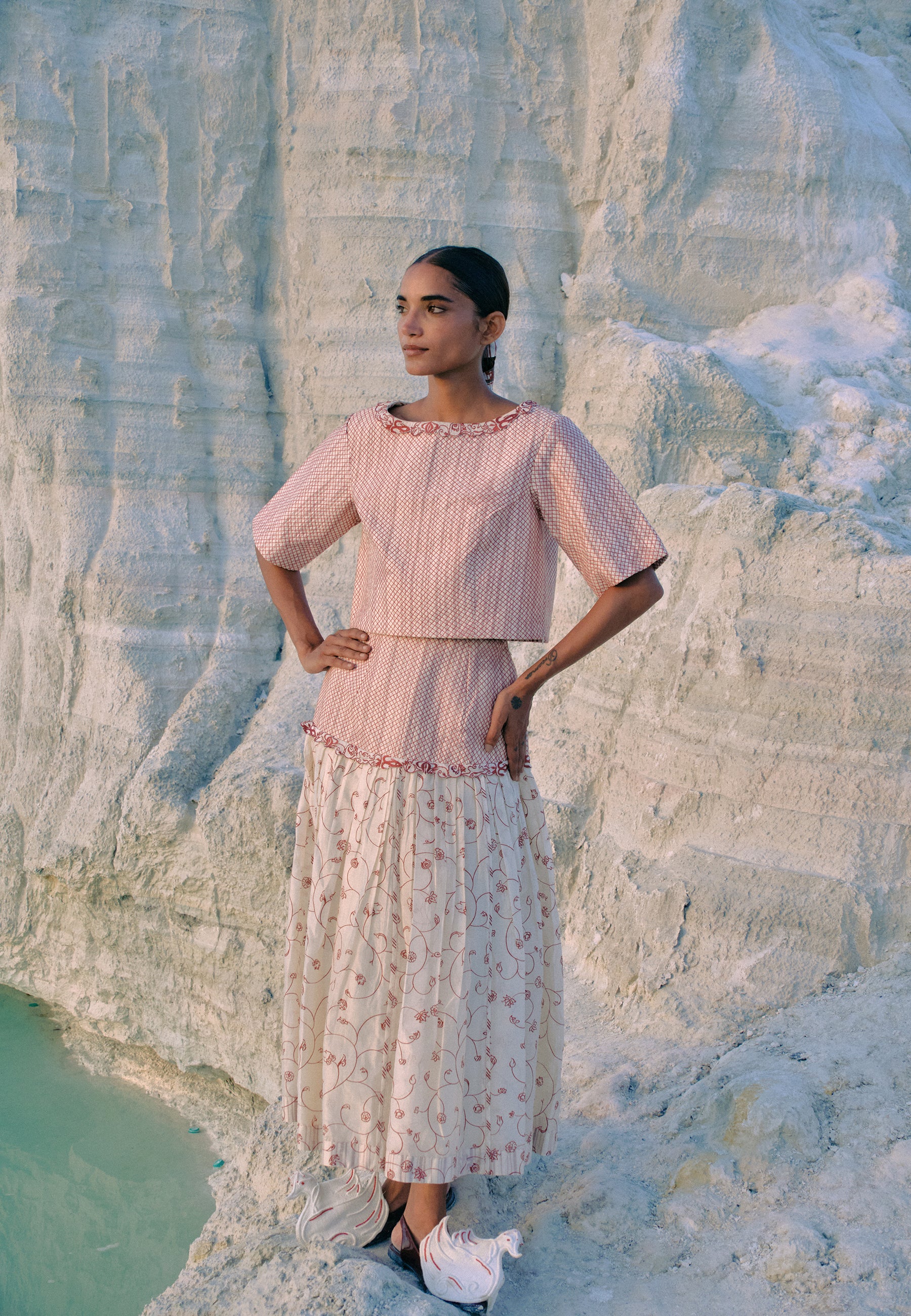 ⁠Hnin Quilted Skirt BOTTOMS Ahmev