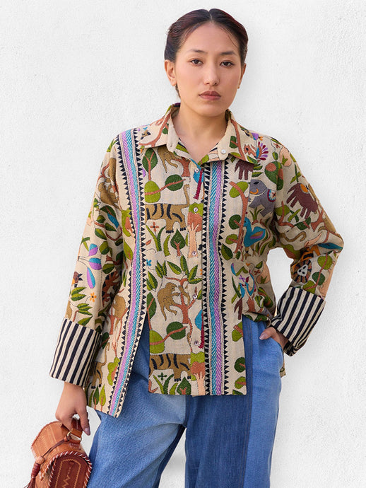 Tana Shacket TOPS IKKIVI One Size Pattern 1 Cotton