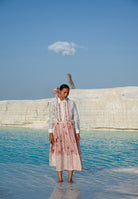 ⁠Htami Drawstring Panelled Skirt BOTTOMS Ahmev