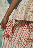 ⁠Htami Drawstring Panelled Skirt BOTTOMS Ahmev