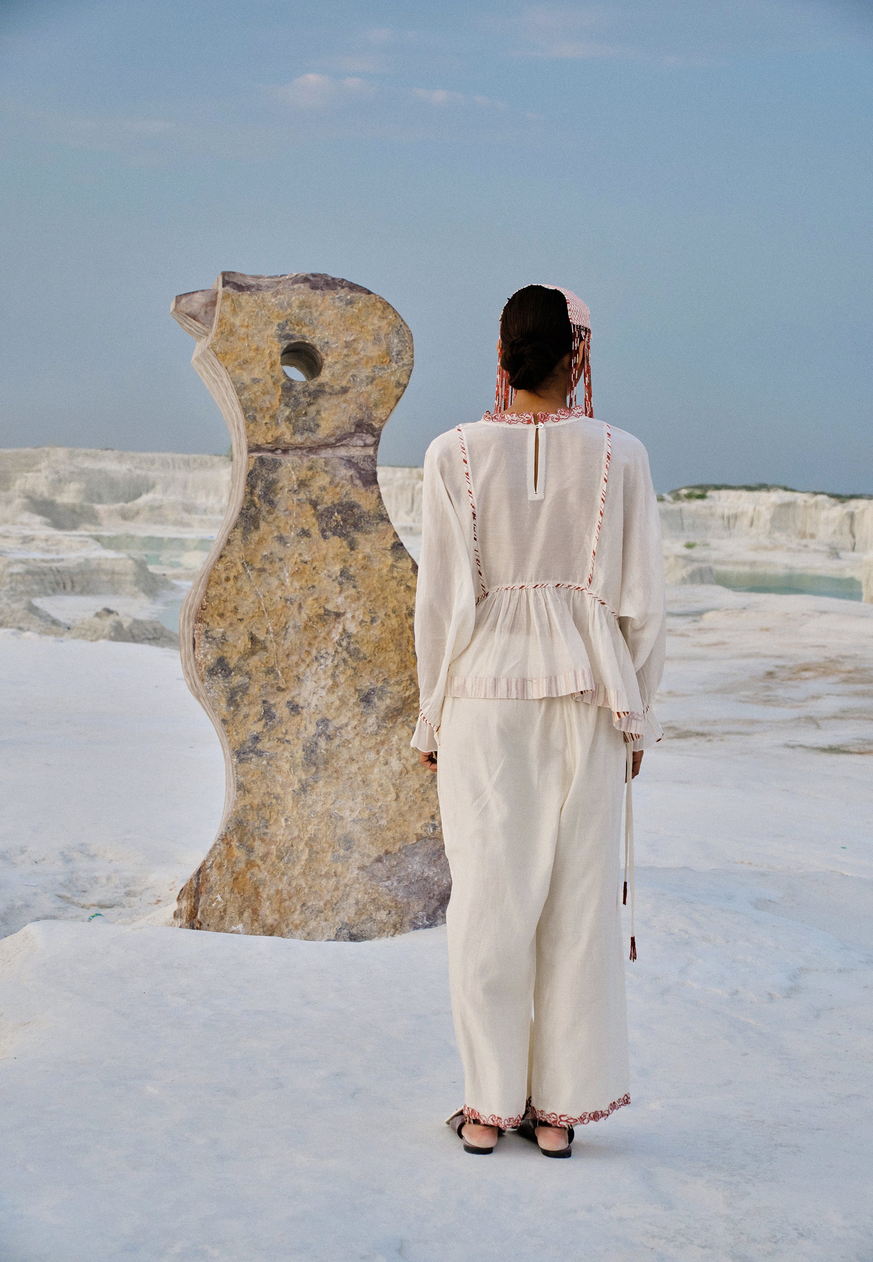 Thiri Embroidered Pants BOTTOMS Ahmev