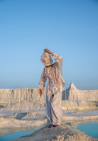 Athena Red Jaal Dolman Shirt TOPS Ahmev