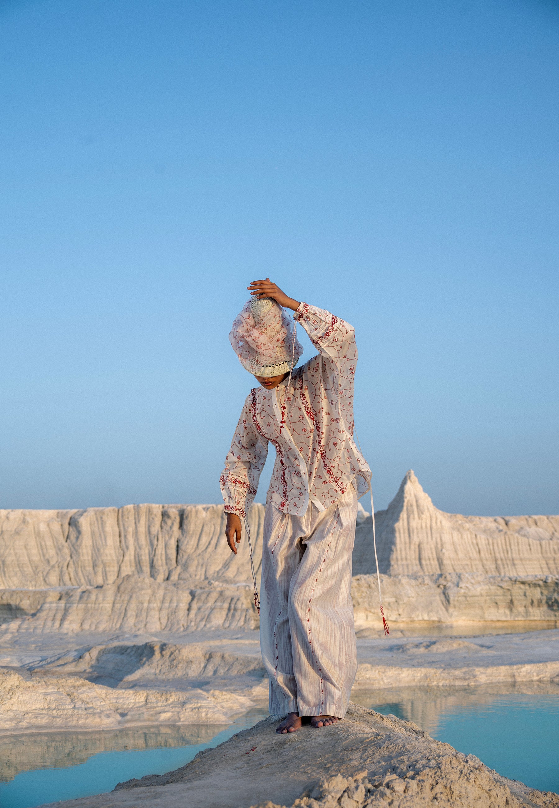 Athena Red Jaal Dolman Shirt TOPS Ahmev