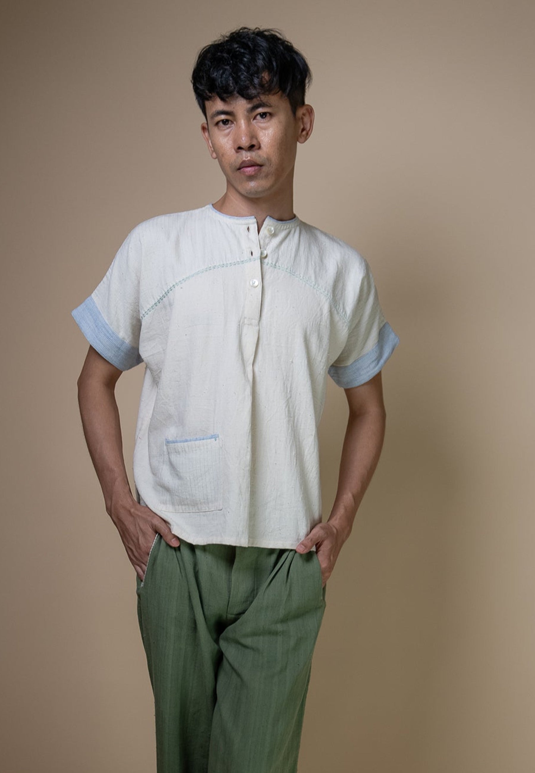 Meadows Unisex Yoke Detail Shirt TOPS IKKIVI