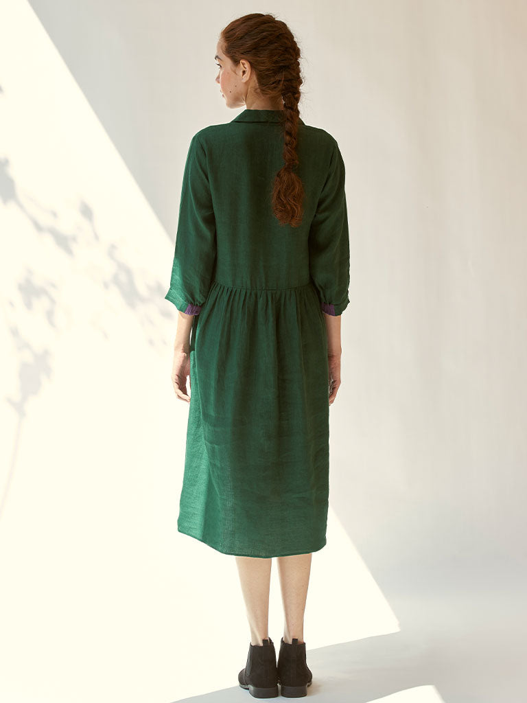 In The Moment Green Dress DRESSES IKKIVI   