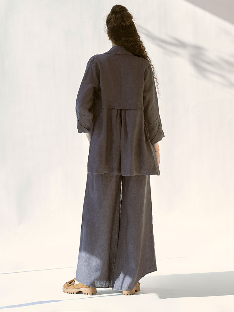 My Fav Charcoal Oversized Blazer Set SETS IKKIVI   