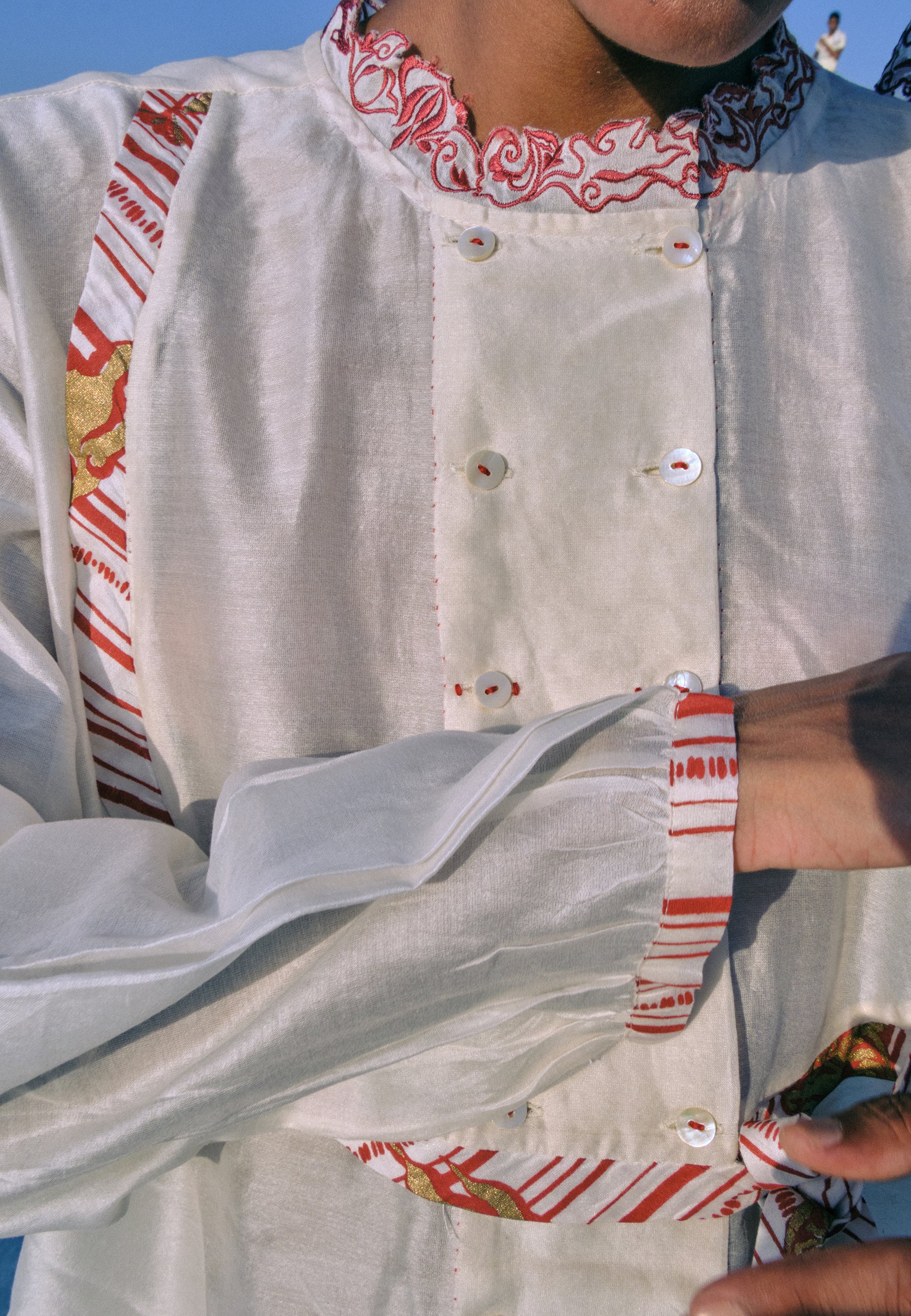 ⁠Thida Mandarin Shirt TOPS Ahmev