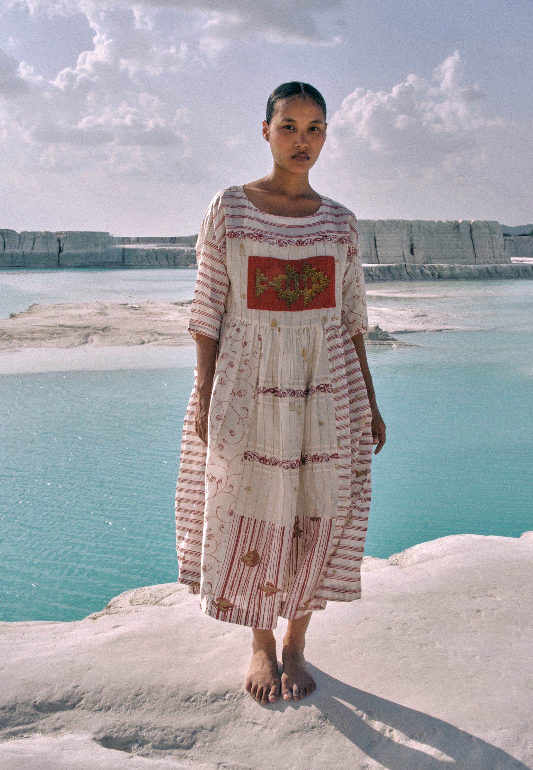 Yati Patch Dress DRESSES Ahmev