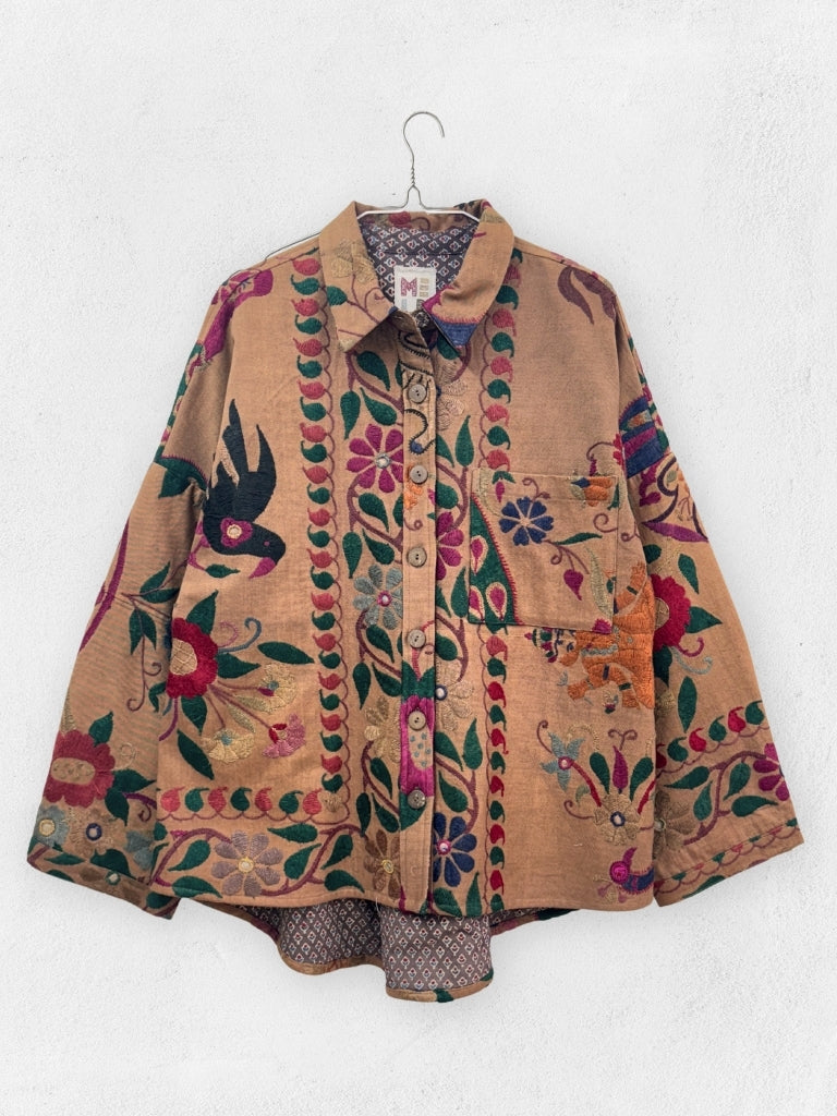 Mivaan Shacket TOPS IKKIVI One Size Pattern 2 Cotton