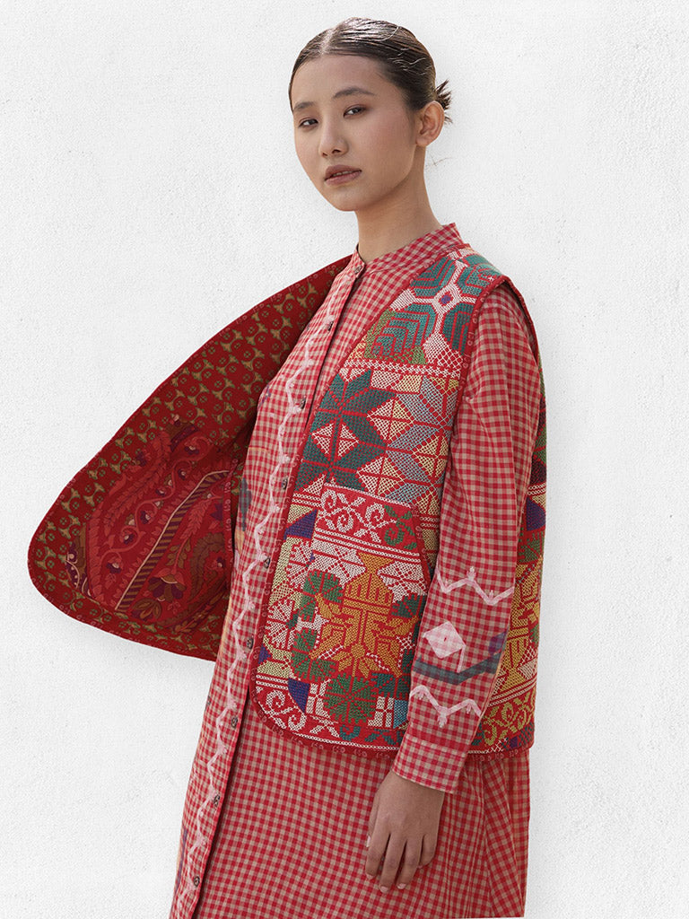 Meher Vest JACKETS IKKIVI One Size Pattern 1 Cotton