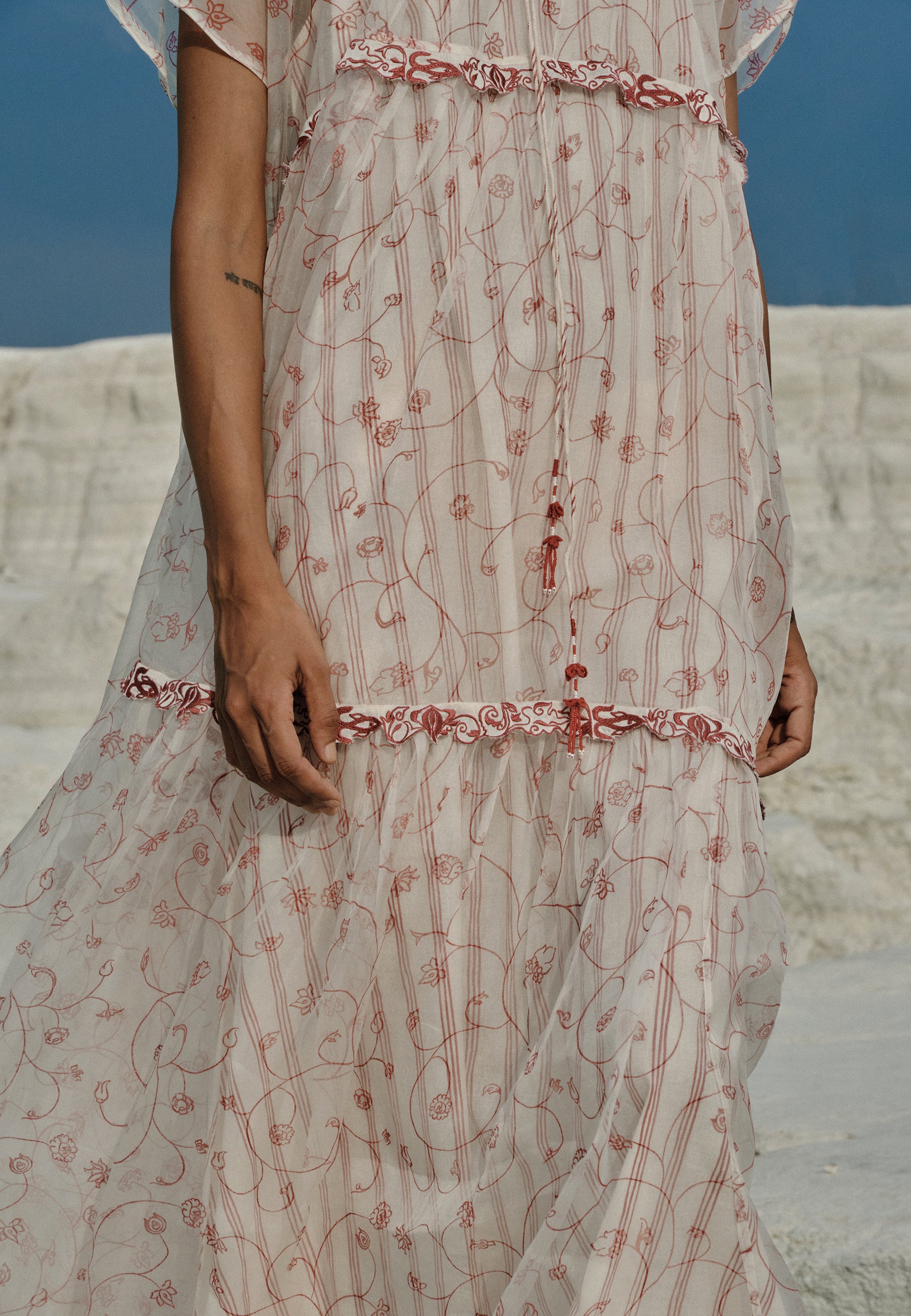 Ei Mon Organza Tier Dress DRESSES Ahmev