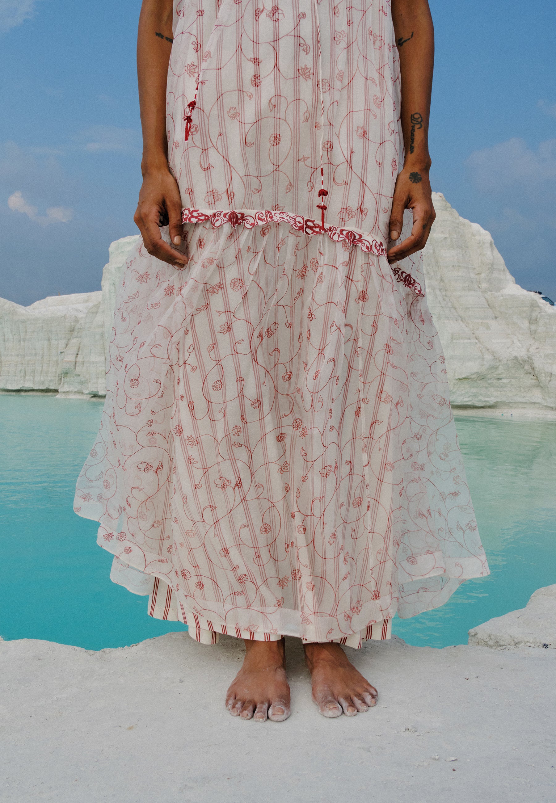 Ei Mon Organza Tier Dress DRESSES Ahmev