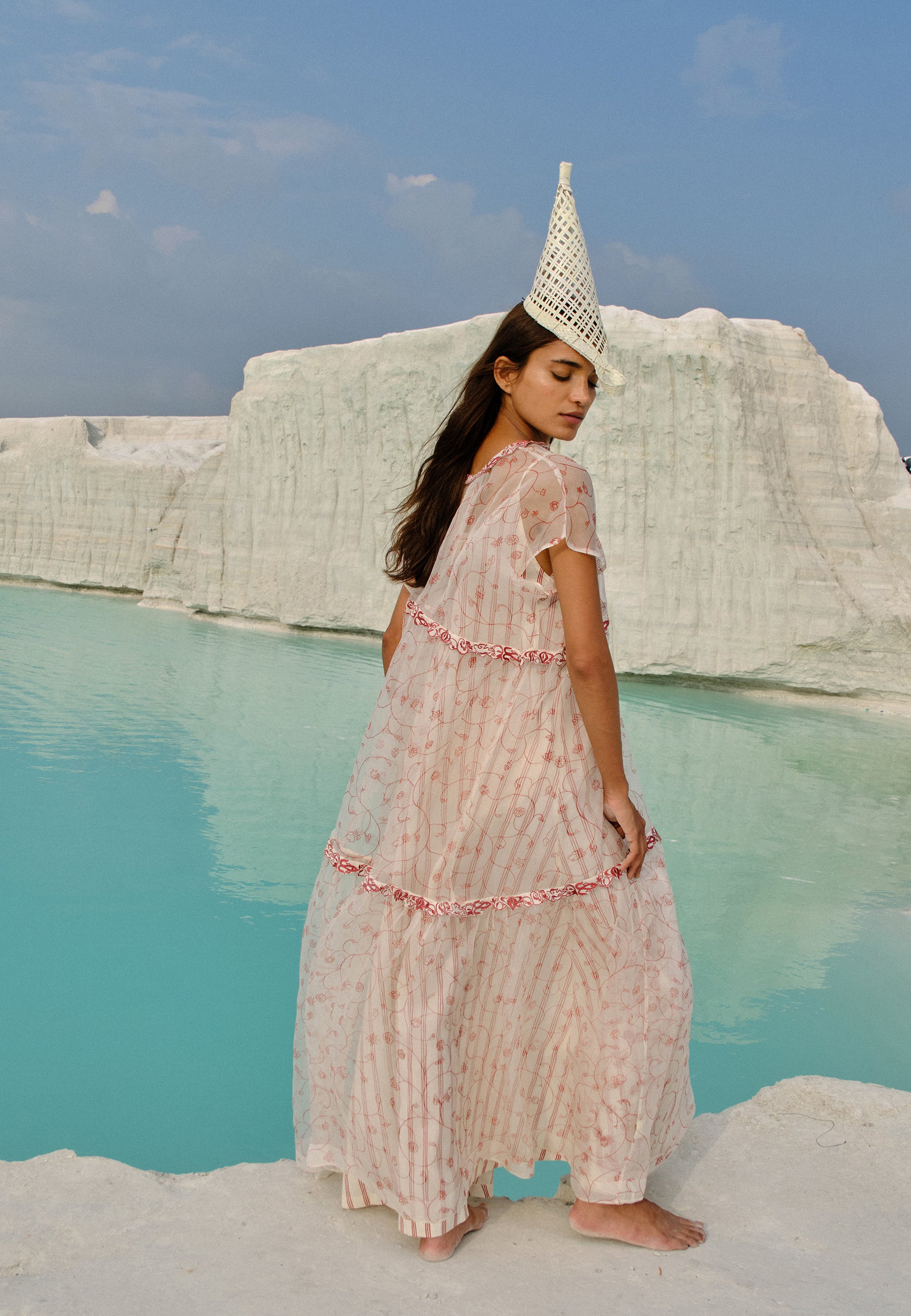 Ei Mon Organza Tier Dress DRESSES Ahmev