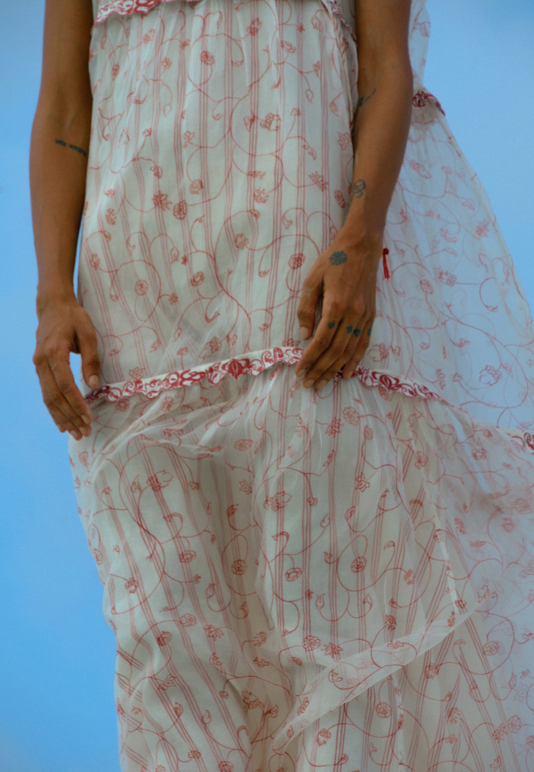 Ei Mon Organza Tier Dress DRESSES Ahmev