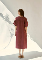 Anytime Burgundy Dress DRESSES IKKIVI