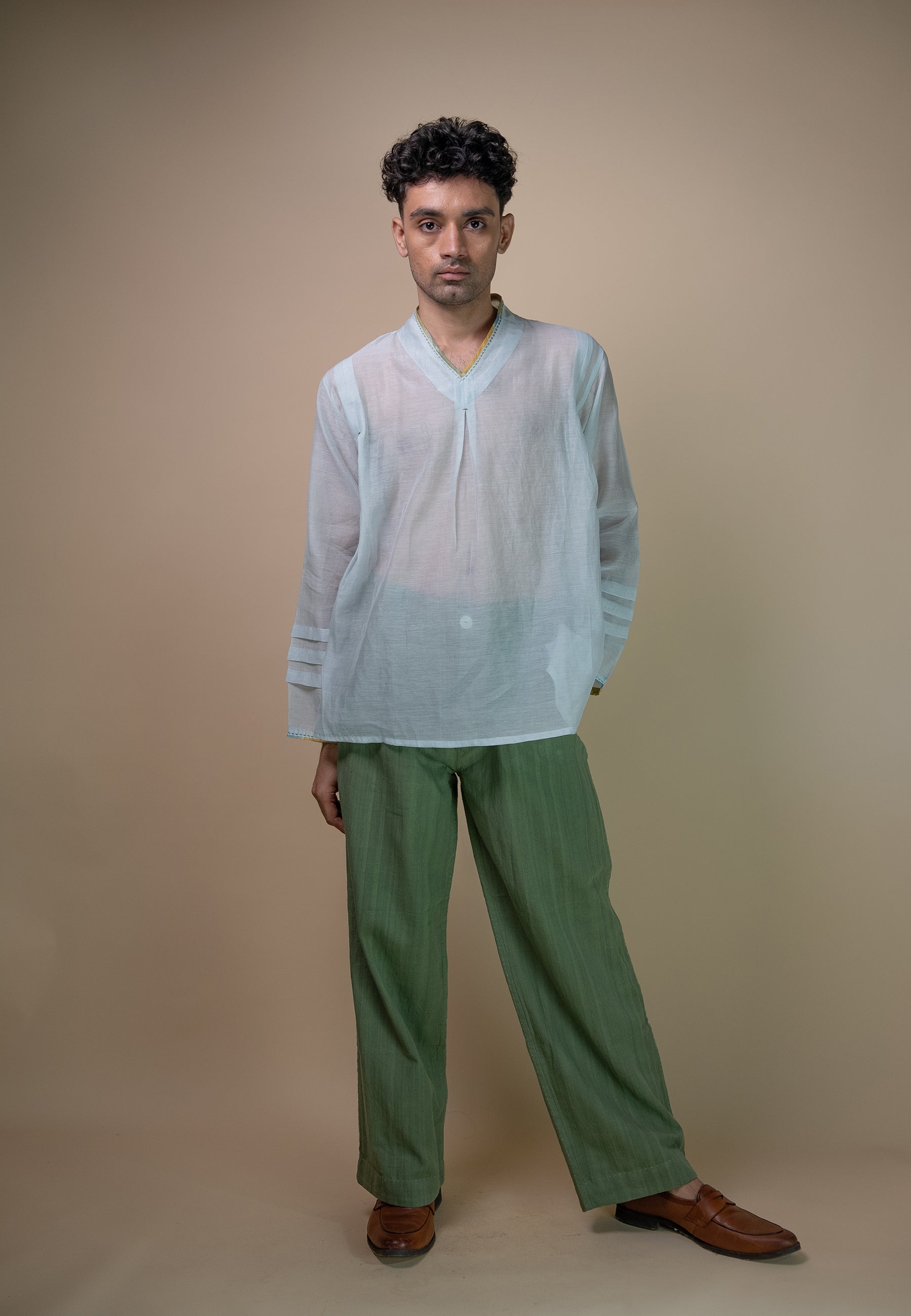Meadows Unisex Chanderi Shirt TOPS IKKIVI