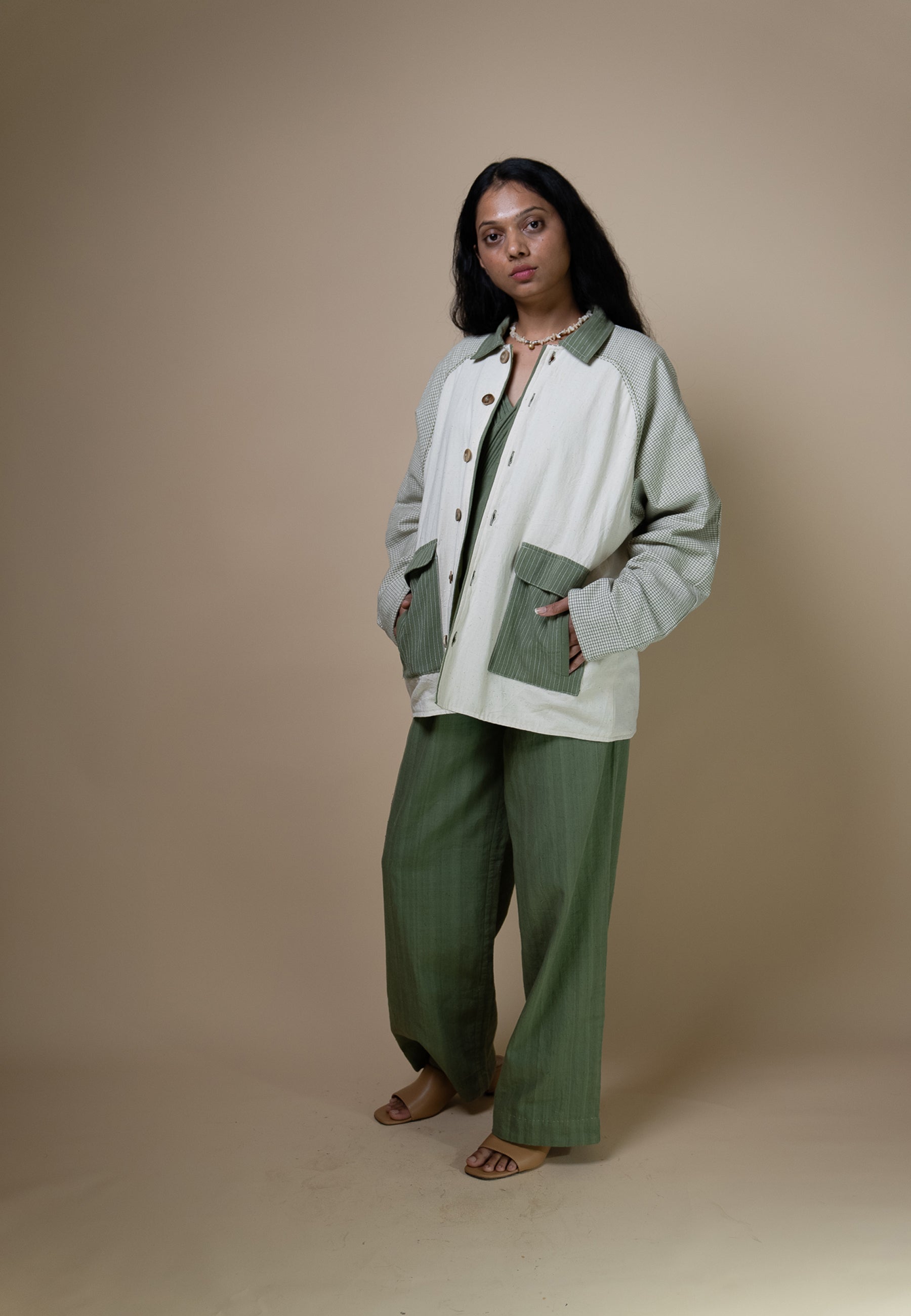 Meadows Unisex Colour Blocked Shirt Jacket JACKETS IKKIVI