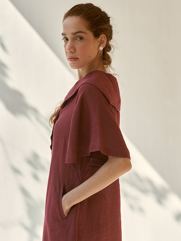 Anytime Burgundy Dress DRESSES IKKIVI   