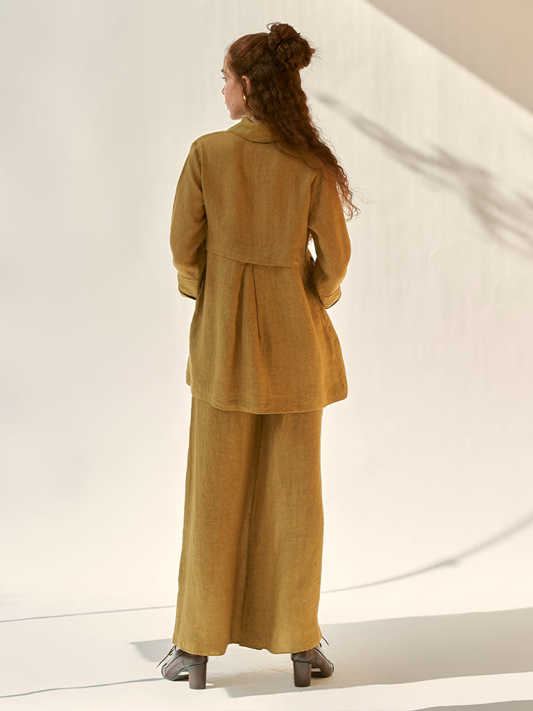 My Fav Mustard Oversized Blazer Set SETS IKKIVI   