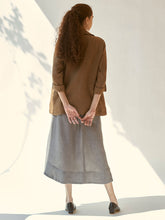 Load image into Gallery viewer, Today&#39;s Mood Brown Skirt Set SETS IKKIVI   
