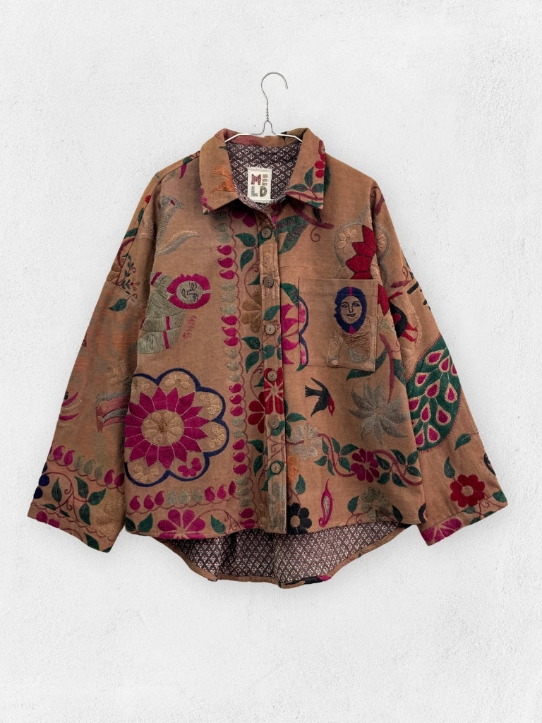 Mivaan Shacket TOPS IKKIVI One Size Pattern 4 Cotton