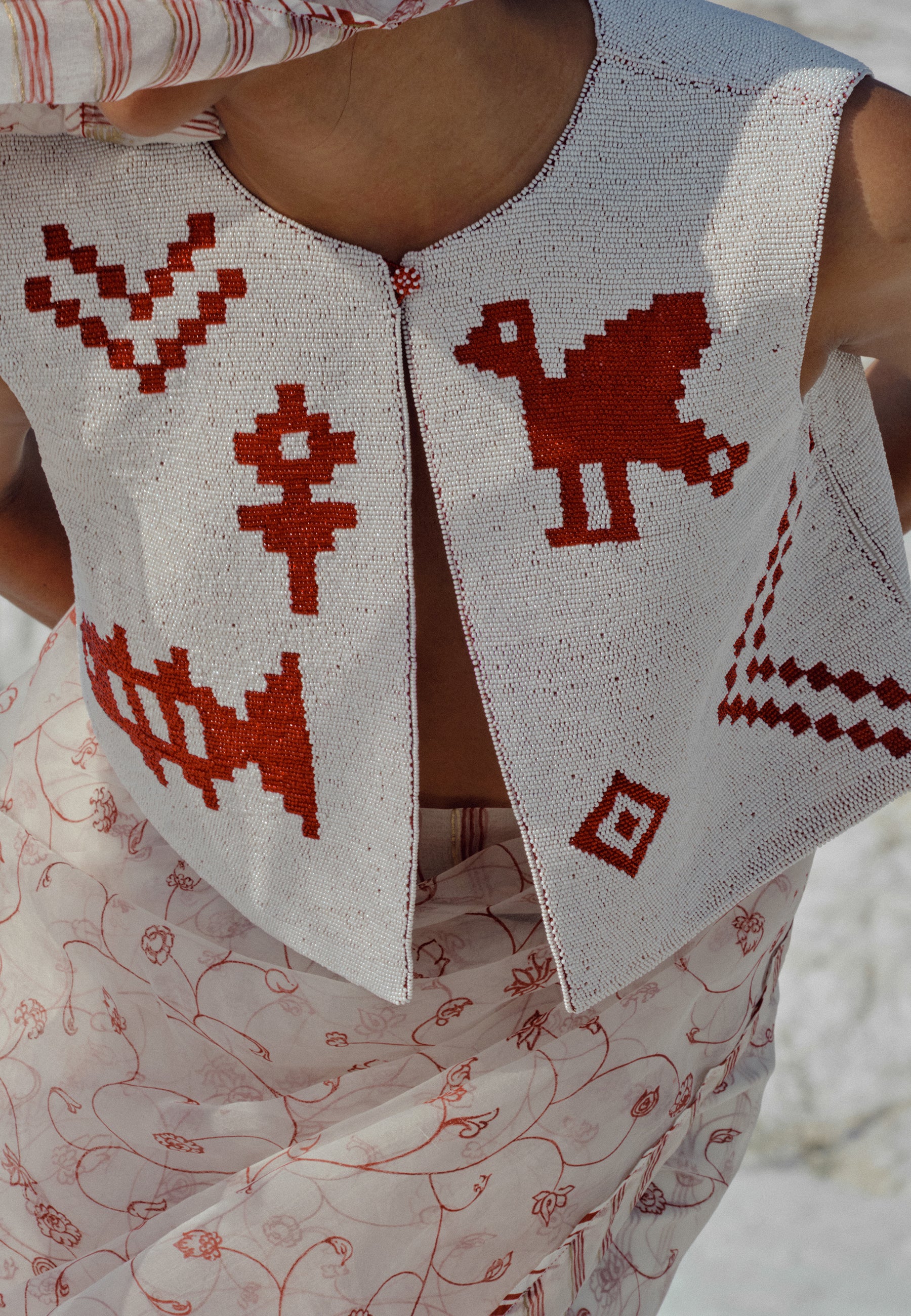 Wuna Beaded Vest JACKETS Ahmev