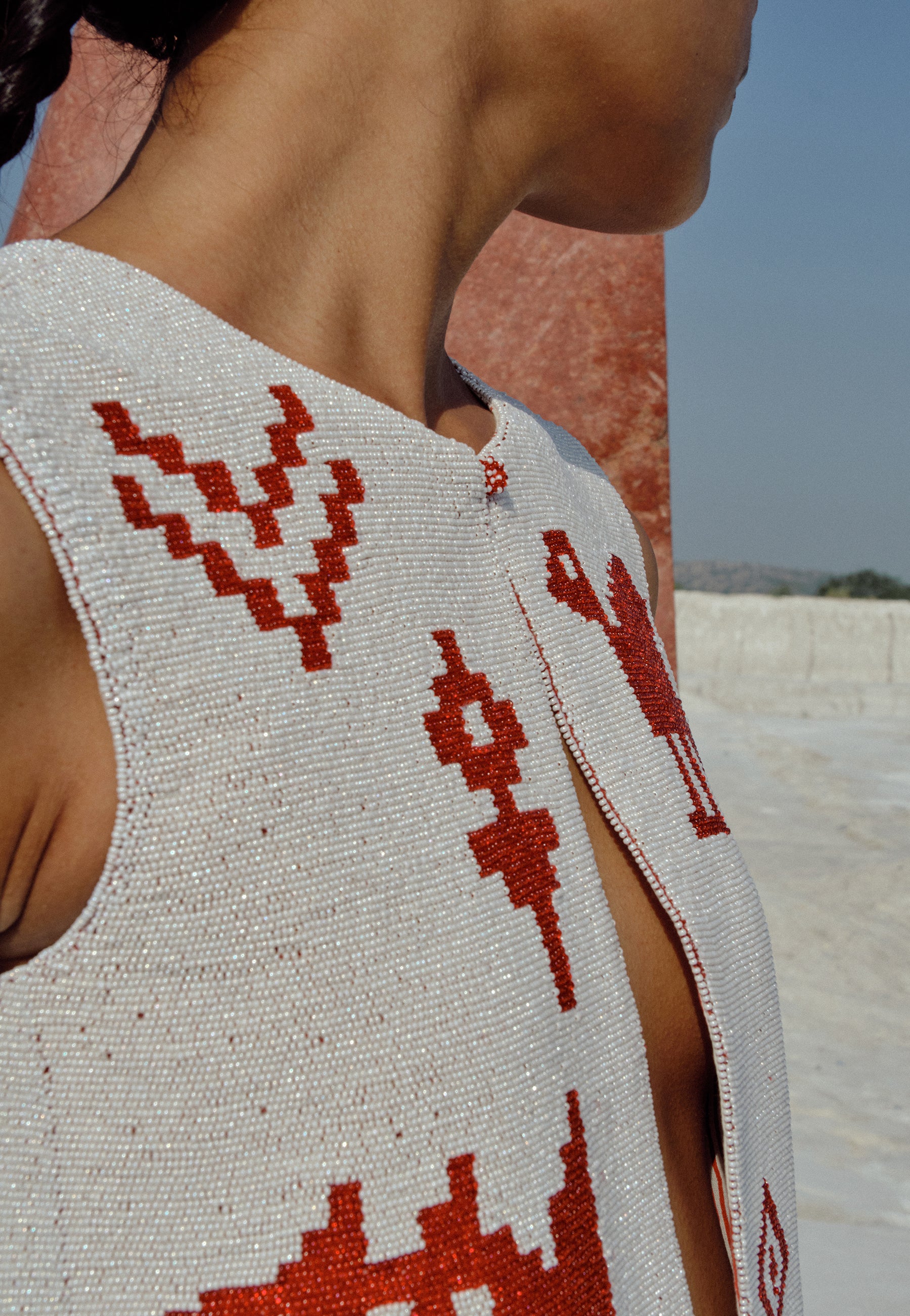Wuna Beaded Vest JACKETS Ahmev