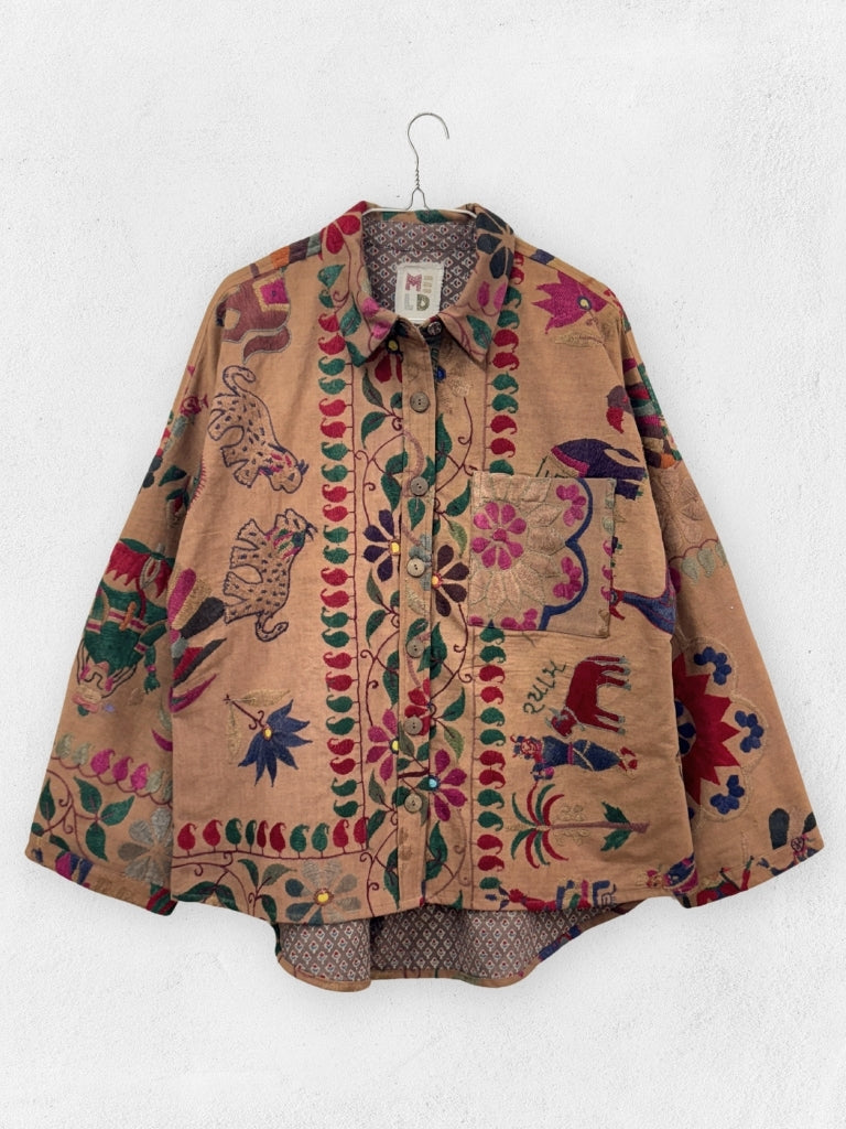 Mivaan Shacket TOPS IKKIVI One Size Pattern 3 Cotton