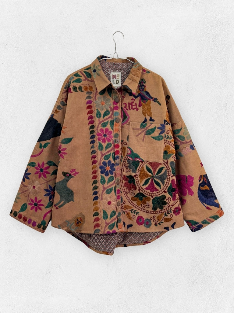 Mivaan Shacket TOPS IKKIVI One Size Pattern 5 Cotton