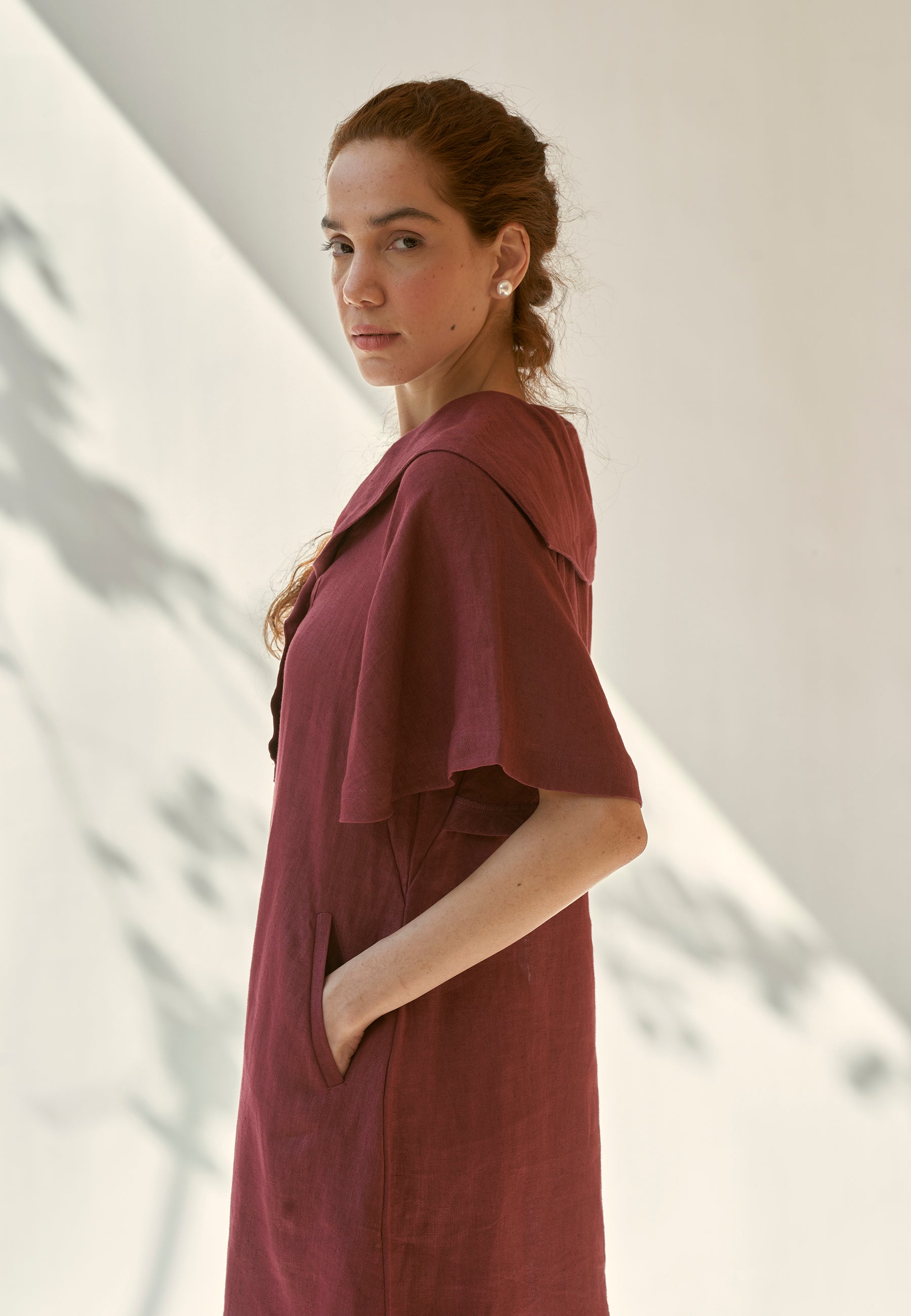 Anytime Burgundy Dress DRESSES IKKIVI