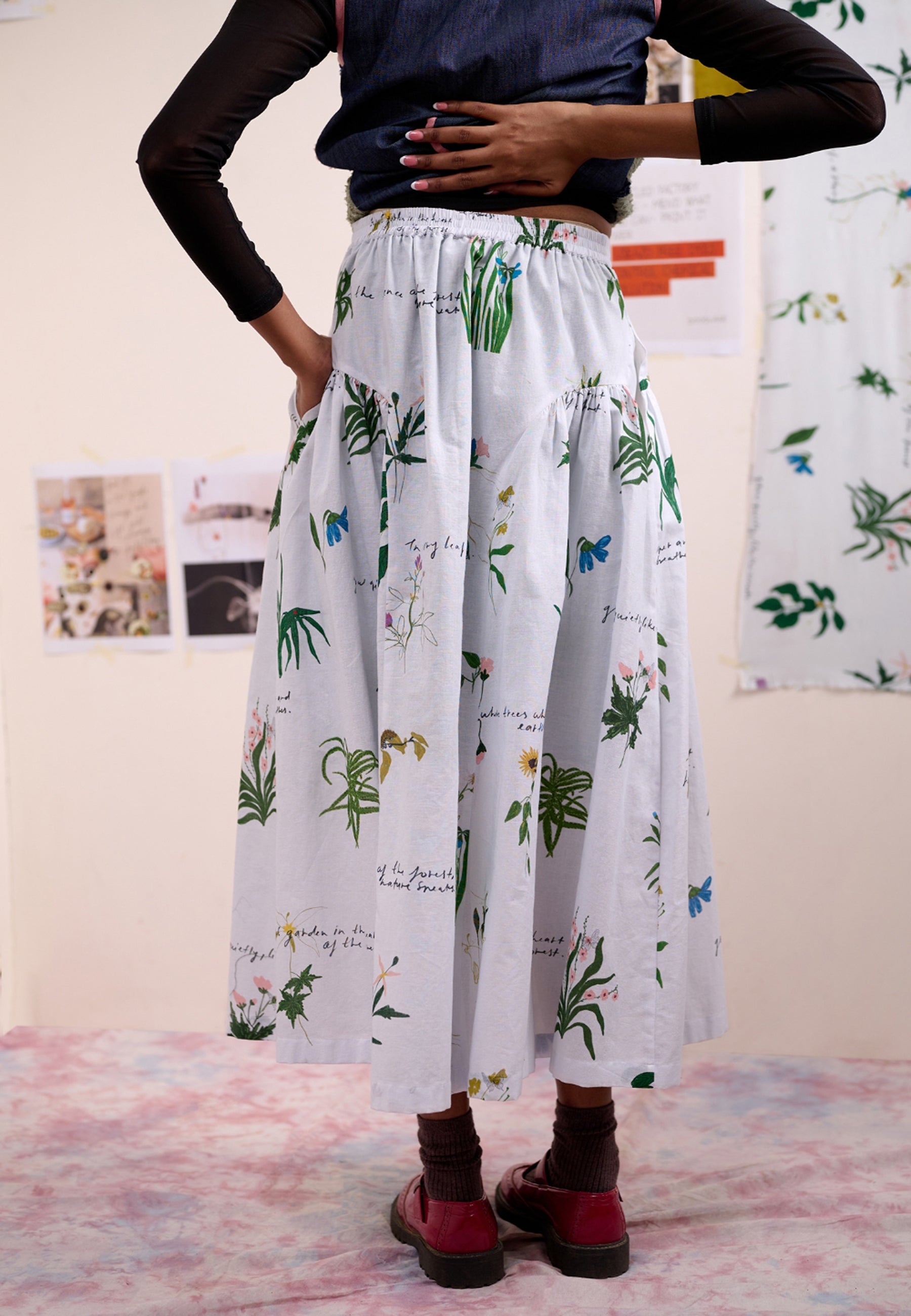 Velora Printed Skirt BOTTOMS Doodlage