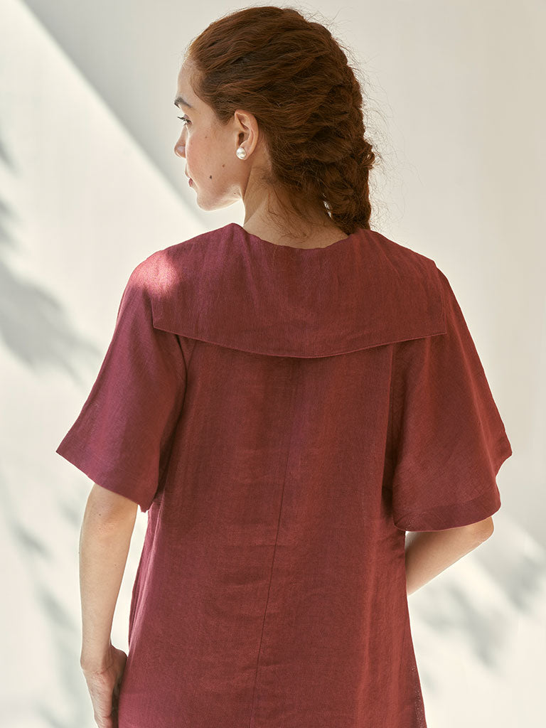 Anytime Burgundy Dress DRESSES IKKIVI   