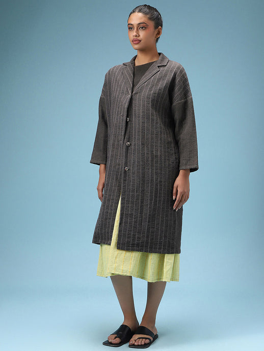 Charcoal Textured Overcoat JACKETS IRO IRO