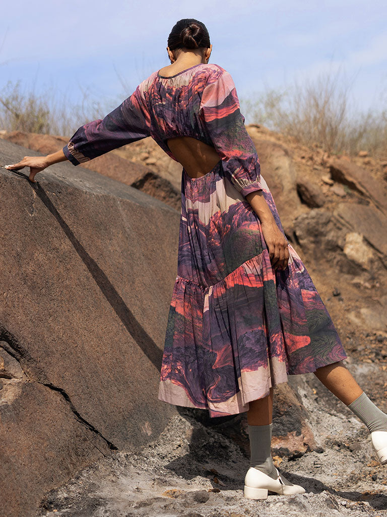 Amin Printed Dress DRESSES Doodlage   