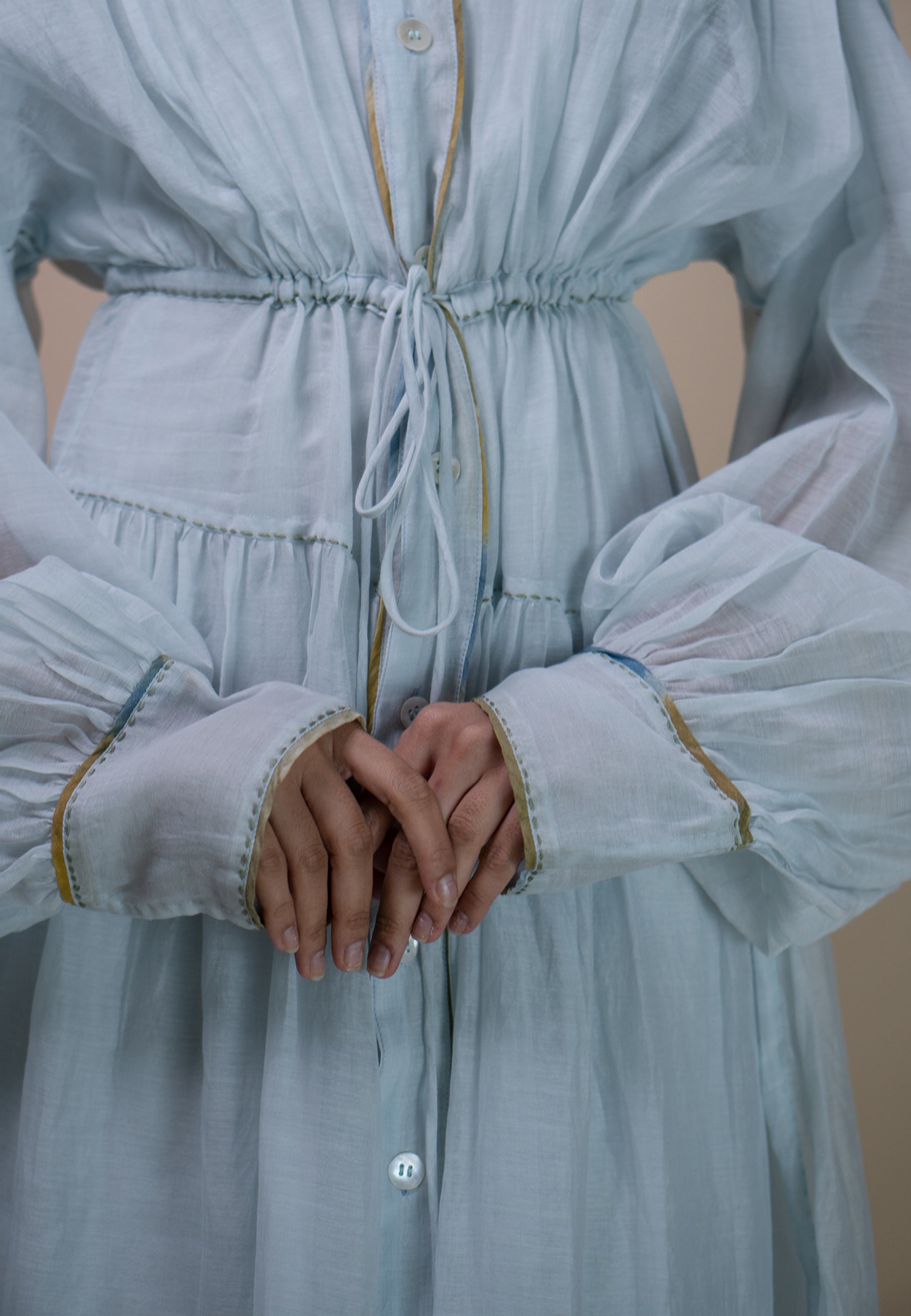 Meadows Chanderi Shirt Dress DRESSES IKKIVI