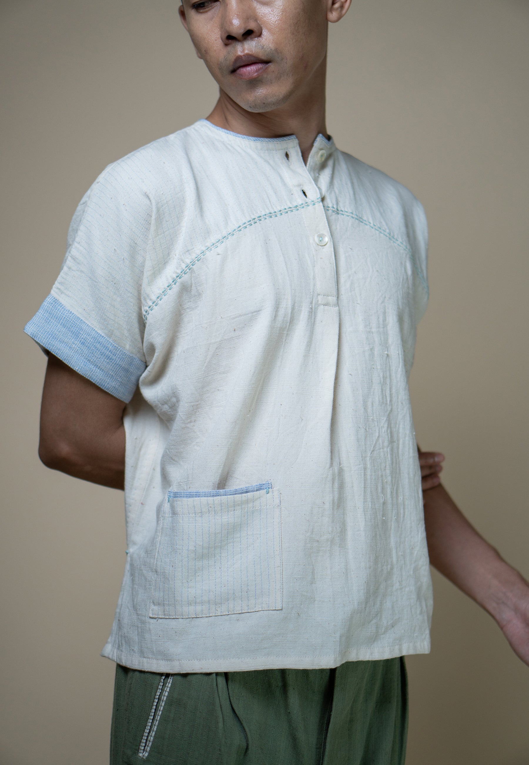 Meadows Unisex Yoke Detail Shirt TOPS IKKIVI