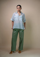 Meadows Patch Pocket Chanderi Shirt TOPS IKKIVI