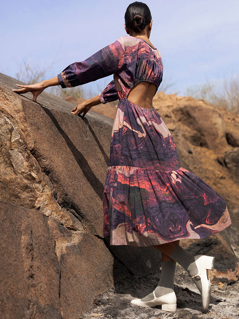 Amin Printed Dress DRESSES Doodlage   