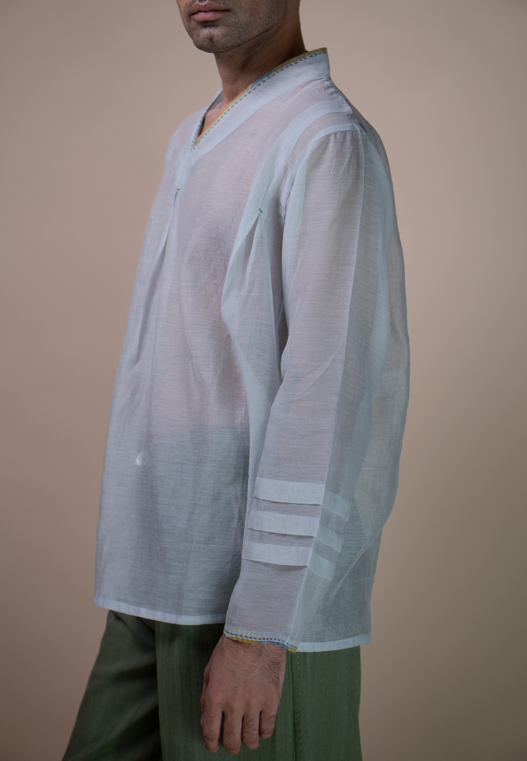 Meadows Unisex Chanderi Shirt TOPS IKKIVI