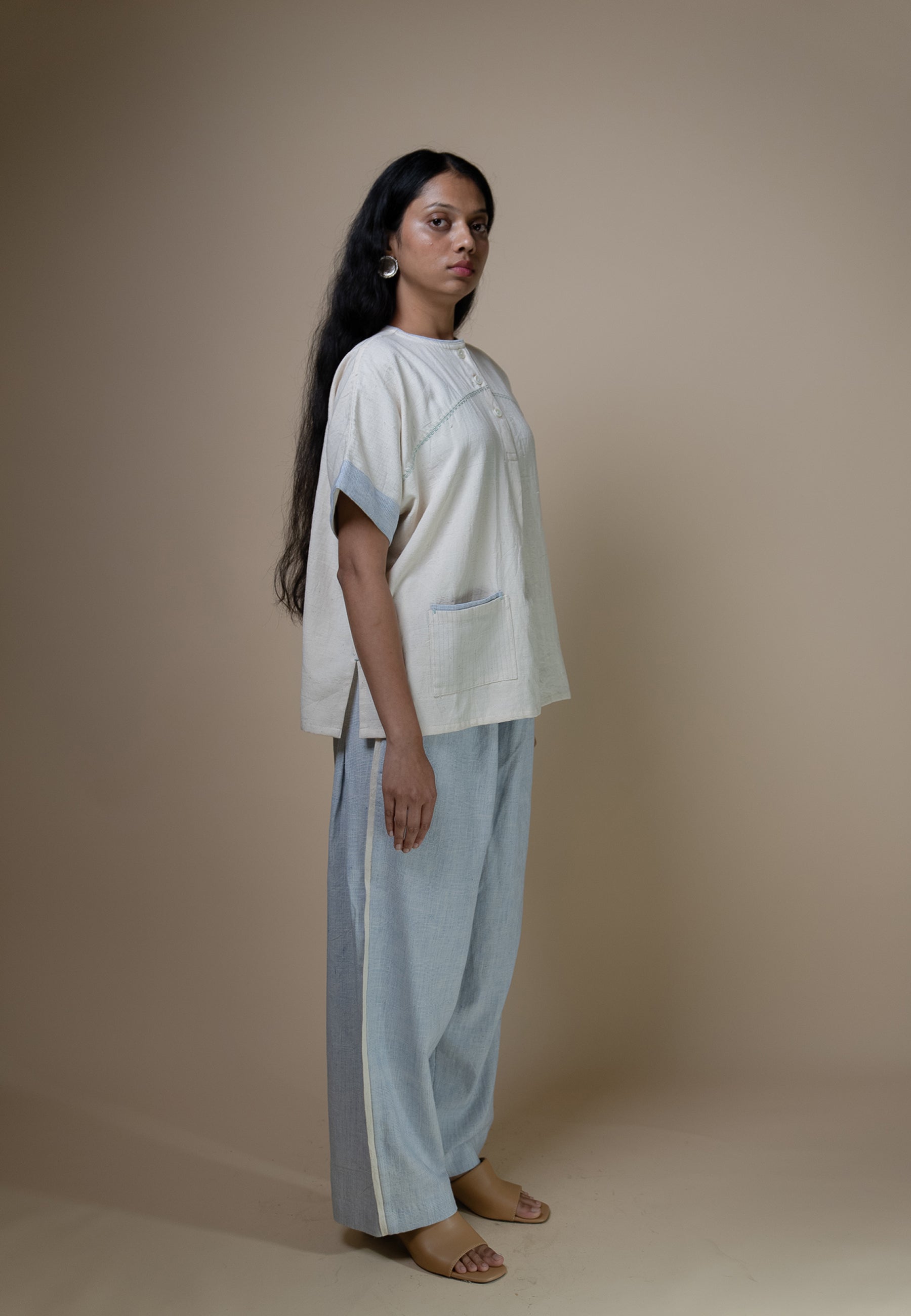 Meadows Unisex Yoke Detail Shirt TOPS IKKIVI
