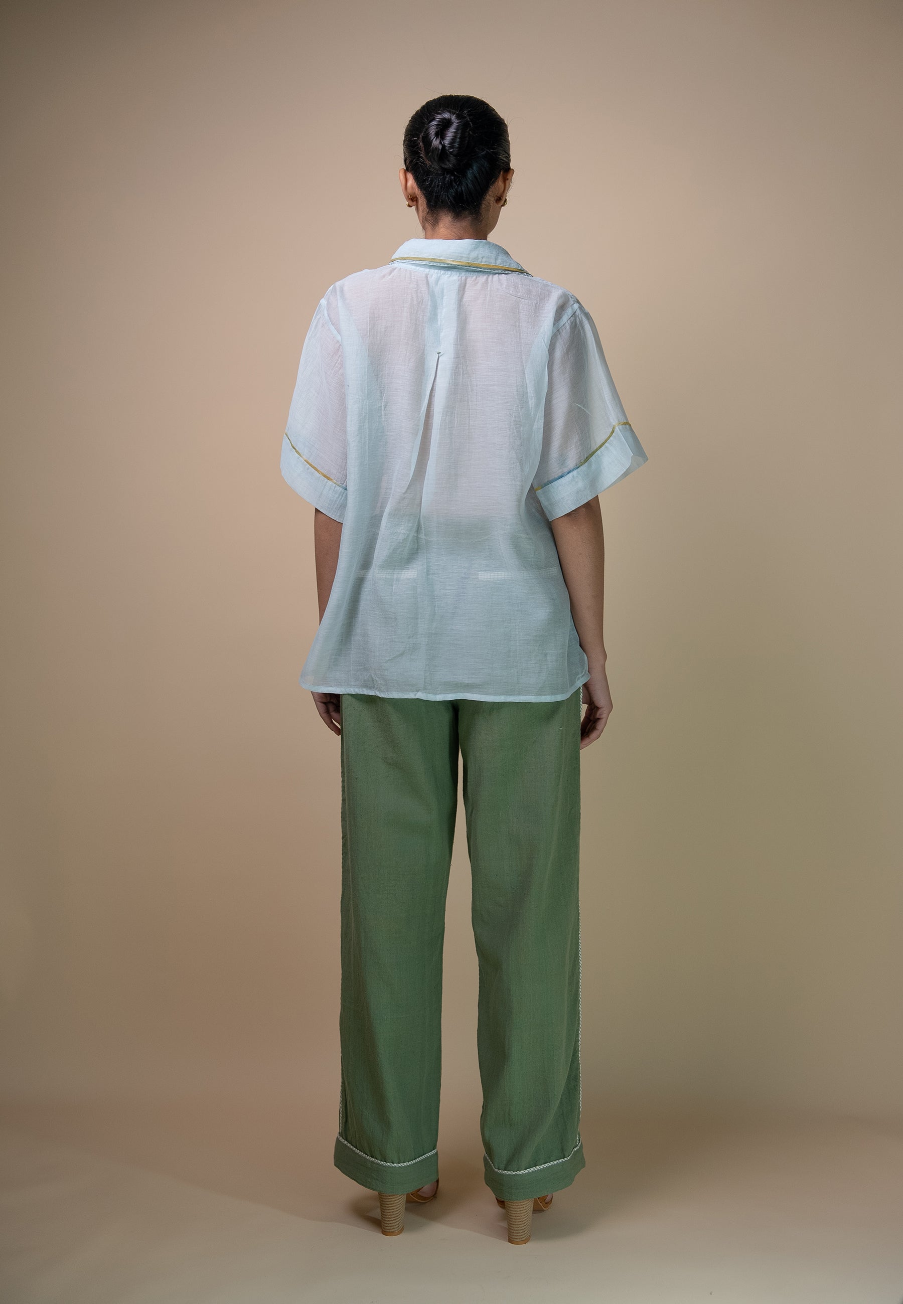 Meadows Patch Pocket Chanderi Shirt TOPS IKKIVI