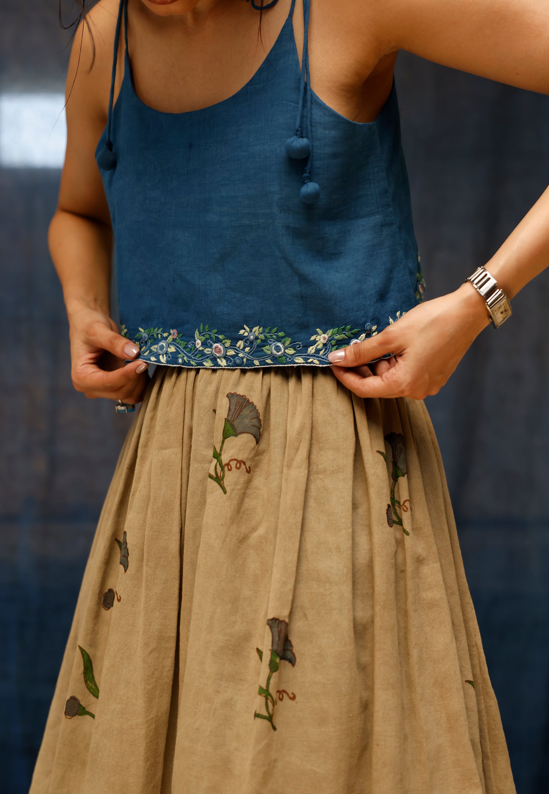 The Bluenn Earthbound Tiered Skirt BOTTOMS IKKIVI