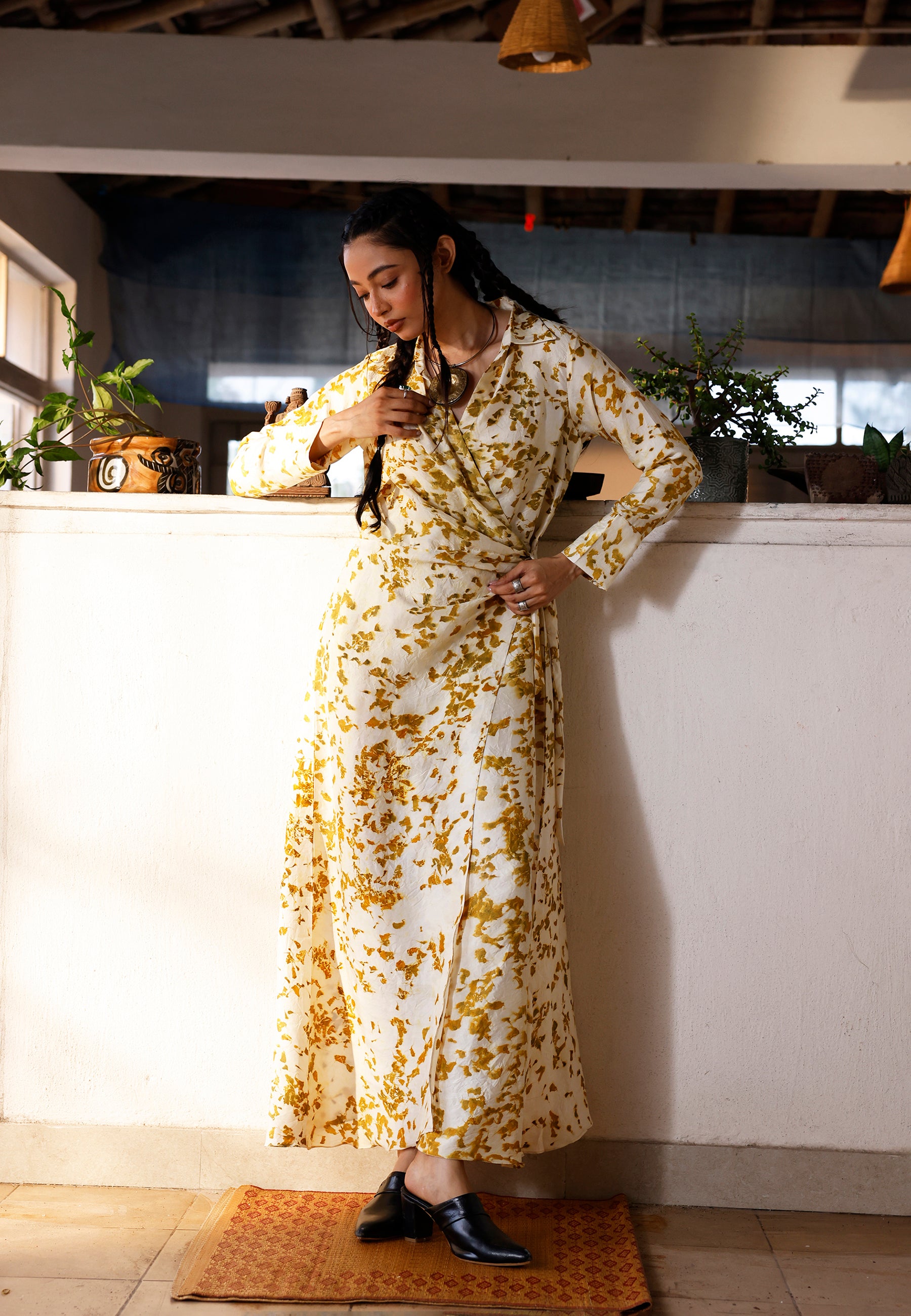 The Marigold Reverie Wrap Dress DRESSES IKKIVI